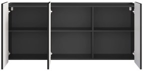 Comodă Malmi 150 cm suspendată - negru mat / auriu