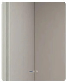 Oglindă Baie LED și Dezaburire Elit’s Premium: Senzor Touch, Lumina Rece, Caldă și Neutră, 80x100cm, Lumina Ambientală Spate