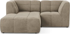 Colțar maro cu tapițerie din catifea (cu colț pe partea stângă/cu șezlong) Aloha – Makamii