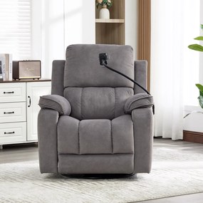 Fotoliu recliner electric dumonde cu funcție de balansare ,rotire și incarcare wirelles Elvara