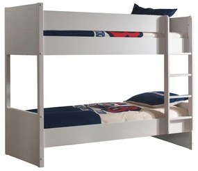 Pat Suprapus Lara 90x200 cm, pentru Copii/Tineri, Alb – Vipack