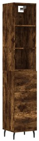 3189722 vidaXL Dulap înalt, stejar fumuriu, 34,5x34x180 cm, lemn prelucrat