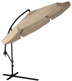 Umbrela de gradina pliabila LEVI 300 cm, bej-maro + ambalare gratuită