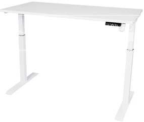 Birou reglabil electric TerrA3 s WHITE - profil pătrat, cadrul alb (Dimensiune blat: 100x60 cm, Culoare blat: Stejar negru 18mm)