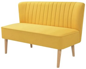 Canapea cu material textil, 117 x 55,5 x 77 cm, galben Galben