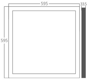 Panou LED Aplicat 60x60, 40W, 6500K, Aplicat, Braytron