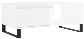830574 vidaXL Măsuță de cafea, alb extralucios, 90x50x36,5 cm, lemn compozit