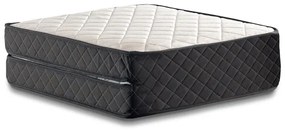 Pat metalic pliabil HERON, 90 x 204 cm, pentru o persoană, cu saltea, alb