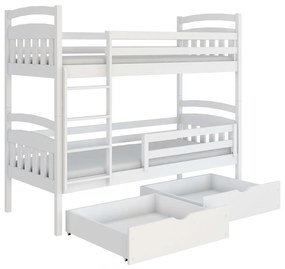 Pat pentru copii 90 x 200 cm Galvin (cu somieră și sp. depozitare) (Alb). 1013523