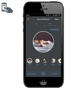 Set 5 becuri Lampa LED Smart GU10 reglabila neagra 7W 600 lm 3000K