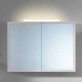 Dulap cu oglinda, 2 usi, iluminare LED, Kolpasan, Blanche, 95 cm, alb