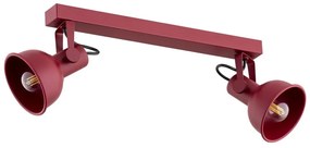 Aplica de perete / tavan cu 2 spoturi directionabile design modern Lenora rosu