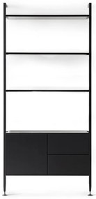 Bibliotecă neagră cu aspect de stejar 94x210 cm Edge by Hammel - Hammel Furniture