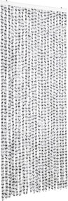 vidaXL Perdea pentru insecte, gri deschis și închis 90x220 cm chenille
