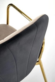 Scaun K500 velvet bej - negru