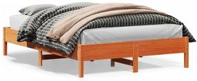 vidaXL Cadru pat fără saltea, maro ceruit, 120x200 cm, lemn masiv pin