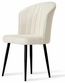 Set de scaune de sufragerie Rubi Cream and Black,4 buc., 4 buc
