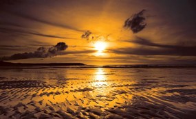 Fototapet - Plaja în apus de soare (152,5x104 cm), în 8 de alte dimensiuni noi