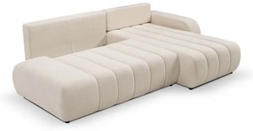 Colțar extensibil DESIO, cu spațiu de depozitare, pe partea dreaptă, bej