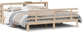 vidaXL Cadru de pat cu tăblie, 180x200 cm, lemn masiv de pin