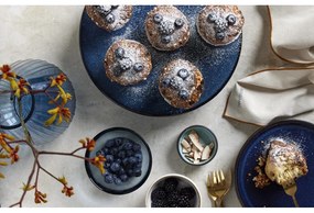 Farfurie neagră/albastră pentru desert din gresie ø 21 cm Gastro Dark Blue/Black – Bitz