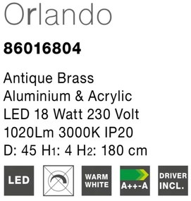 Lustra LED moderna diametru 45cm, Orlando
