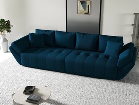 Canapea extensibilă dumonde cu ladă de depozitare si sezut confortabil din spuma high-density, Berlin Enjoy Petrol 300x100 cm