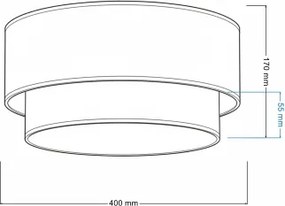 Brilagi - Plafonieră LED BOHO ECO, 1xE27/10W/230V, Ø 40 cm, crem