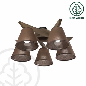 Lustră LED aplicată Brilagi ANTHONY 5xE14/40W/230V stejar nuc/maro