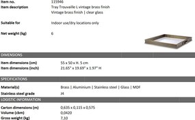 Tava design LUX Trouvaille L, alama vintage