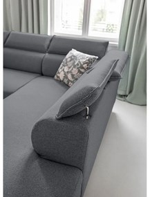 Colțar gri închis extensibil (cu colț pe partea dreaptă) Sweet Harmony – Miuform