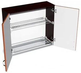 Corp superior 80 cu 2 usi cu scurgator de vase Zebra MDF mustata cedru