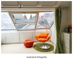 Fotoliu balansoar suspendat Belgica 3 (transparent + argintiu + gri) . 1116272