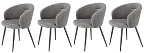 Set 4 scaune K430 velvet gri