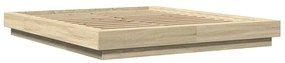 3281184 vidaXL Cadru de pat, stejar sonoma, 150x200 cm, lemn prelucrat