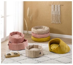 Cort animale galben muștar pentru pisici ø 50 cm – Love Story