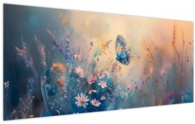 Tablou - Pajiște cu Fluture (120x50 cm)