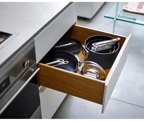 Oale cu capac/cu suprafață ceramică 3 buc. adecvate pentru plita cu inducție Space – Joseph Joseph