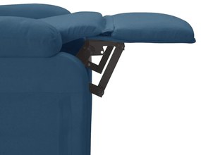 Fotoliu de masaj cu ridicare, albastru, material textil 1, Albastru
