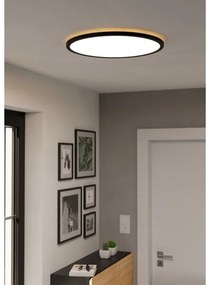 Plafonieră LED RGBW dimabilă de exterior Eglo 901465 ROVITO-Z 16,8W/230V d. 50 cm IP44 negru