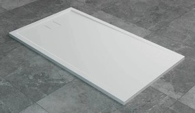 Cadita de dus dreptunghiulara alb SanSwiss Livada W20A 80x100 cm slim