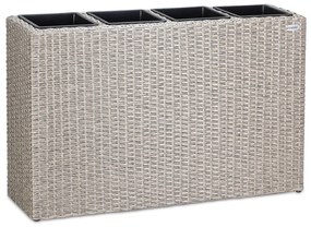 Deuba Ghiveci cu flori - 95 x 27 x 60 cm - crem