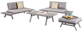 Set mobilier de grădină, construcție din aluminiu Garden Pleasure Celia, gri