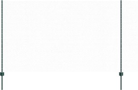 vidaXL Gard cu Stâlp Verde 1,4 x 10 m Oțel și PVC