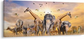 Tablou - Animae din Africa (120x50 cm)