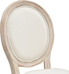 HOMCOM Set 2 Scaune Capitonate Vintage, Design Elegant, pentru Living sau Sufragerie, Albe | Aosom Romania