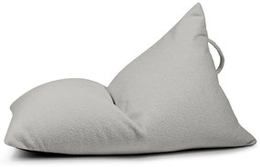 Fotoliu puf pentru copii gri deschis cu tapițerie din țesătură bouclé Razzy – SLOWDOWN