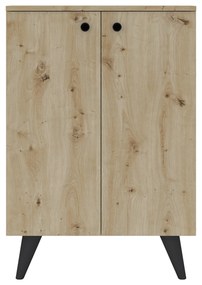 Pantofar Luton, 2 Usi, Stejar Artisan, 62 x 35 x 90 cm