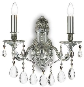 Aplică de cristal Ideal Lux GIOCONDA 2xE14/40W/230V crom lucios