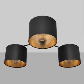 Lustră aplicată ALBA 3xE27/15W/230V neagră/aurie